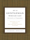 As a Gentleman Would Say (eBook): Responses to Life's Important (and Sometimes Awkward) Situations